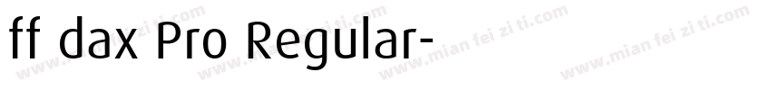 ff dax Pro Regular字体转换